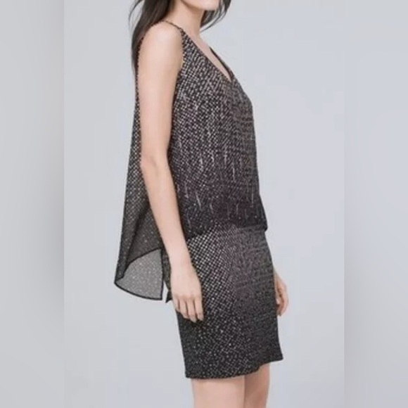 White House Black Market Dresses & Skirts - White House Black Market Chiffon Cape Dress Size Medium